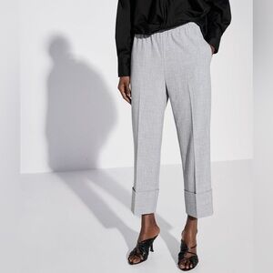 Zara elastic waist cuff trouser